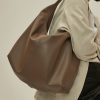 Khaki Autumn And Winter Soft Casual Large Capacity Zipper Tote Bag