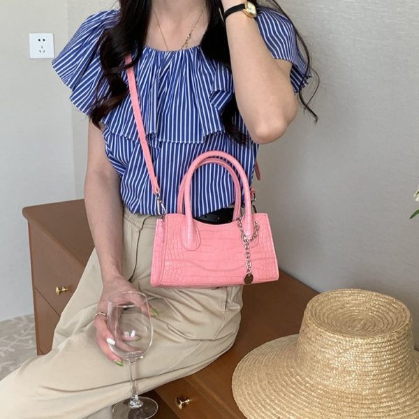 59296eb0-255f-43f4-9794-845eeb7f486a New Minority Fashion Square Solid Color Casual Shoulder Messenger Bag For Women