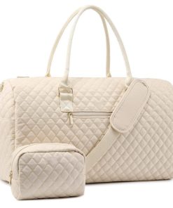 Women's Quilted Travel Baggage Carousel Wash Bag