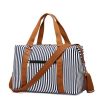 ff37e453-7fb5-4163-8e60-bfaa8babfe51 Women's Canvas Striped Travel Bag