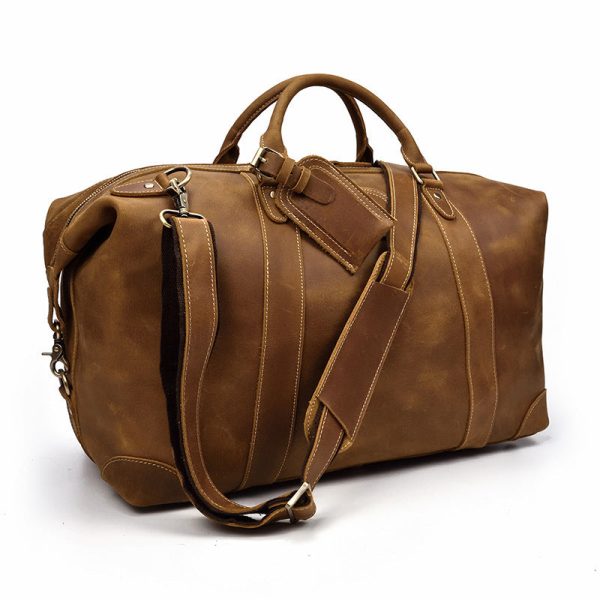 197910293076 Leather large capacity luggage bag