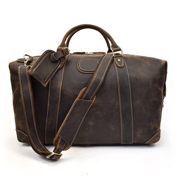 53308320712898 Leather large capacity luggage bag